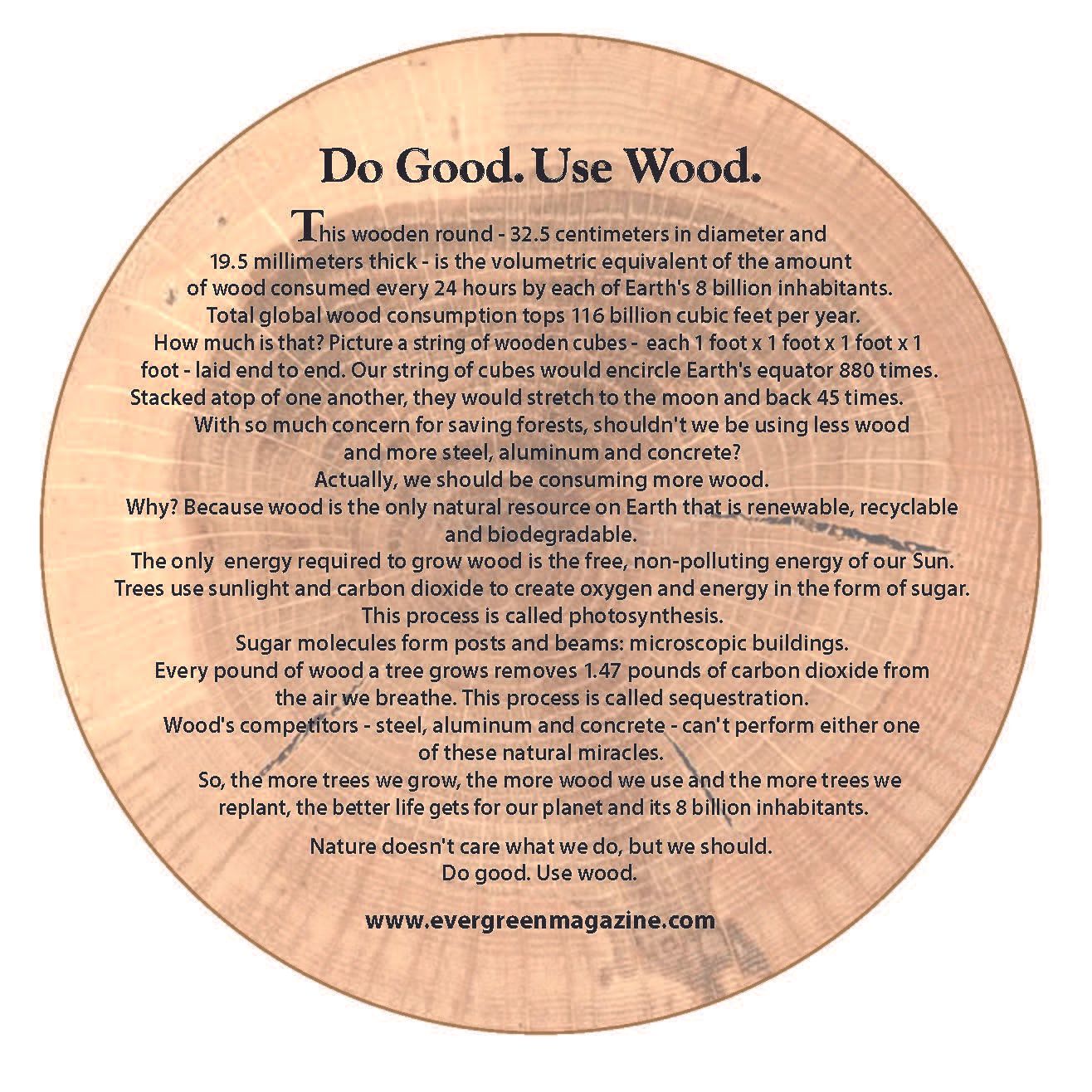 This Earth Day - Do Good. Use Wood.